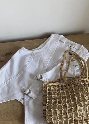 Жилет джинсовий білий zara