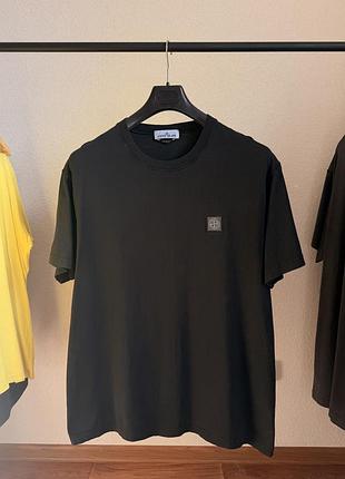 Футболка stone island patch program black tee fresh collection