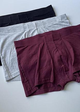 3 шт набір боксерів труси чоловічі h&m