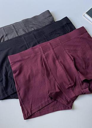 3 шт набір боксерів труси чоловічі h&m