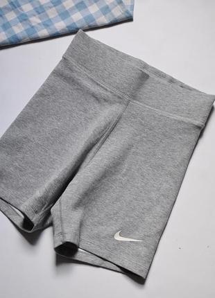 Серые хлопковые спортивные шорты nike xxs-xs