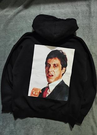 Худі h&m x scarface (оверсайз, розмір m-l) з принтом аль пачіно
