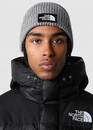 The north face ребриста шапка біні сірого кольору унісекс