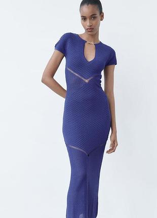 Платье ажурное zara.