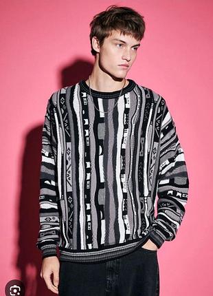 Чоловічий фактурний 3d-светр zara  ⁠стилі coogi