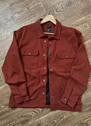Next heavyweight overshirt — стильна сорочка (оверширт) у глибокому теракотово відтінку