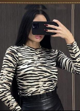 🐯 лонгслив в тигриный принт