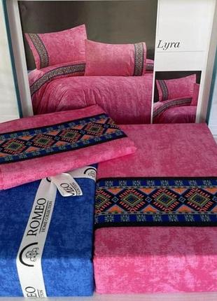 Постільна білизна ранфорс, з вишивкой, євро розмір, romeo home, туреччина