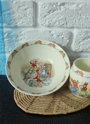 Набір дитячого посуду — royal doulton bunnykins