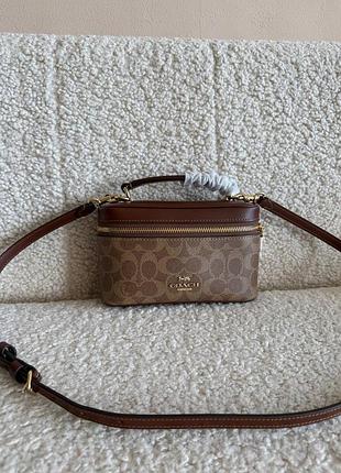 Сумка coach rainer crossbody бежева