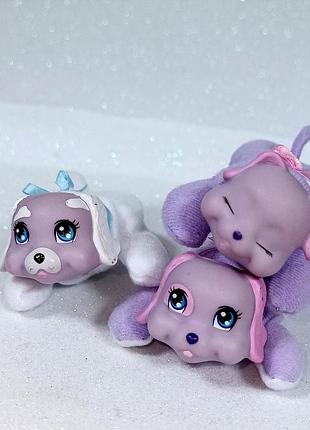Набор из 3 плюшевых игрушек puppy surprise replacement babies cuteens, фиолетового цвета