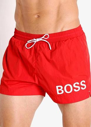 Чоловічі червоні спортивні шорти для плавання від hugo boss розмір s