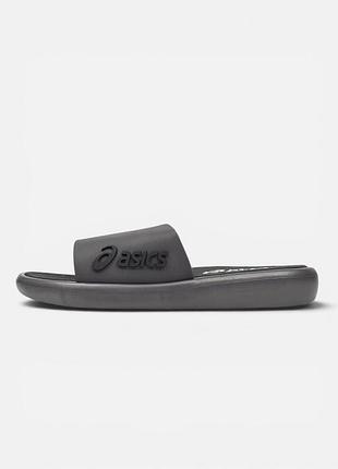 Жіночі тапочки asics slide ,сірі шльопанці асікс літо , взуття на пляж