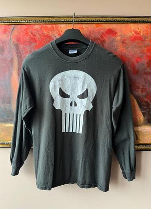 Винтажный лонгслив мерч marvel punisher оригинал размер м