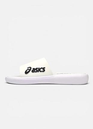 Женские тапочки asics slide, белые шлепанцы ассикс лето, обувь на пляж
