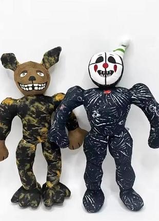 Мʼяка іграшка springtrap та ennard з гри five nights at freddy's гра хоррор мускулистий спрінгтрап та мускулистий еннард