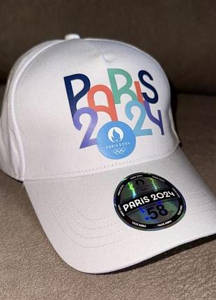Новая paris2024 оригинал олимпийская бейсболка,кепка белая оригинальная олимпиада париж 2024,кепка з олімпійських ігор