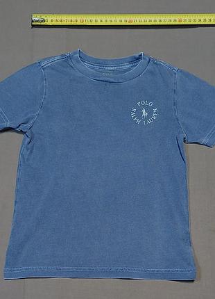 Плечі 28 см polo ralph lauren  сіро синя  футболка     size 4 years 110 см     100% cotton
