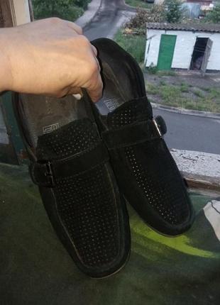 Замшевые мужские мокасины.