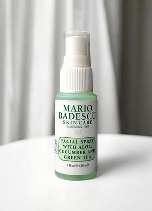 Спрей для обличчя mario badescu facial spray with aloe, cucumber and green tea 29 мл