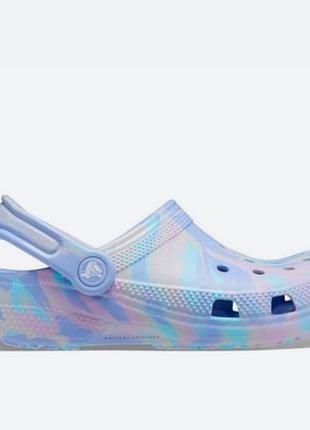 Дитячі сабо  crocs classic marbled clog у мармуровому забарвленні  оригинал