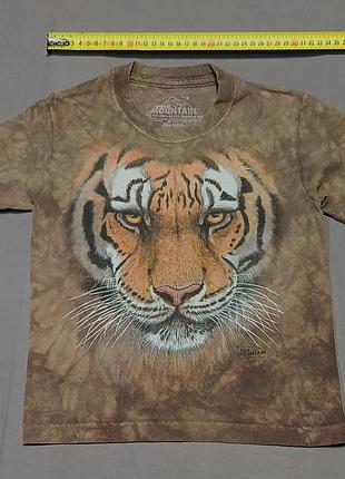 Плечі 30 см vintage 2000s the mountain коричнева  футболка made in usa size s   100% cotton