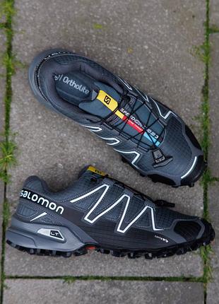 Р.41-46 кроссовки salomon speedcross 3 dark grey sl028