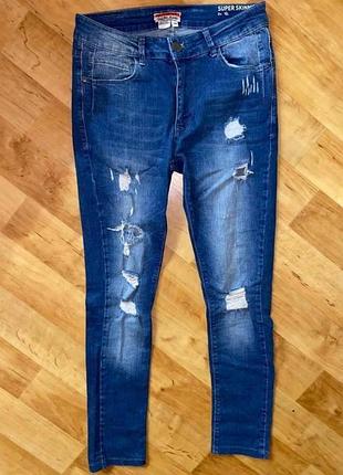 Джинси рвані super skinny w28