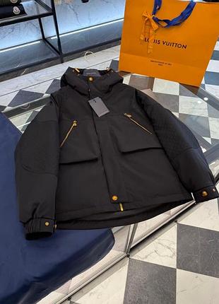 Мужской черный пуховик louis vuitton