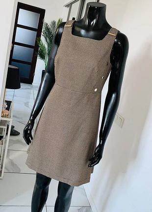 Платье-сарафан dorothy perkins в клетку, размер uk 12 (l)