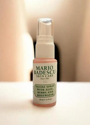 Спрей для обличчя mario badescu facial spray aloe, herbs and rosewater 29 мл
