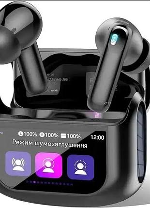 Беспроводные наушники thunelec u9 black с сенсорным экраном ance/enc bluetooth 5.4