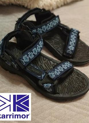 Сандалії karrimor р.39, із синім квітковим візерунком на застібках-липучках.