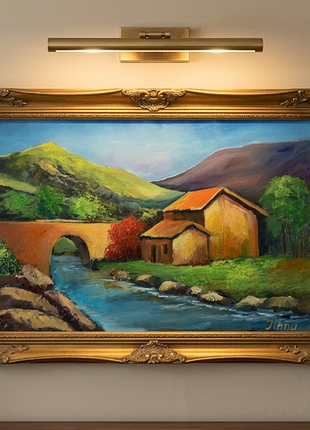 Горный пейзаж, оргалит,20х30