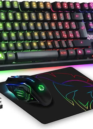 Аксессуары для геймеров empire gaming armor-rf800 беспроводная клавиатура для пк с мышкой и ковриком