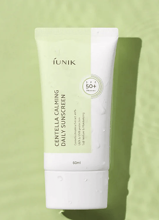 Заспокійливий сонцезахисний крем iunik centella calming daily sunscreen spf 50+ pa++++