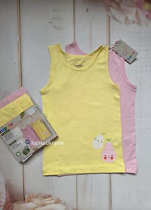 Lupilu набір майок на дівчинку майка 2 шт комплект набор маек на девочку