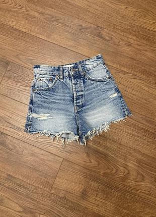 Шорти короткі джинсові zara шортики розмір 32 xs