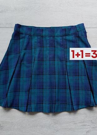 1+1=3 🎁 юбка тенниска плиссе в клетку от h&amp;m