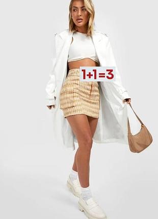 1+1=3 🎁 мини юбка карго в клетку от boohoo
