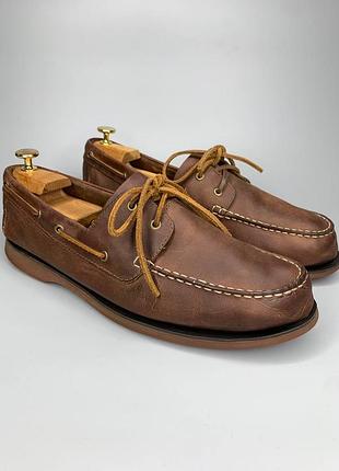 Шкіряні топсайдери clarks чоловічі мокасини капітани 47 розмір оригінал
