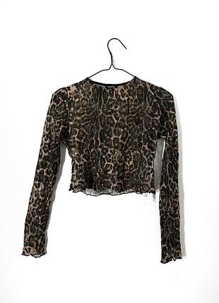 Ажурный короткий топ лонгслив boohoo