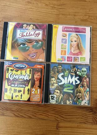 Компʼютерна гра диски: sims та barbie для дівчат