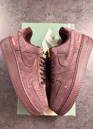 Nike air force 1 low x supreme burgundy