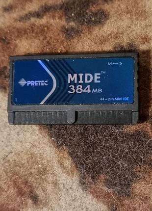 Непроверенная ide флешка 384 мб pretec mide