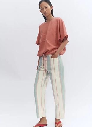 Топ zw collection из 100% льна на шнурках