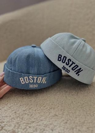 Стильна дитяча джинсова кепка докер boston докерка