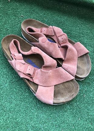 #b17. 38 р(24,5 см) birkenstock tulum босоніжки. замша. оригінал
