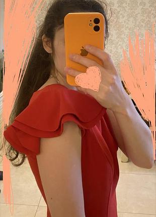 Плаття насичено червоне (не 🍊, а 🍓 ) s-m (присутня знижка%) 4