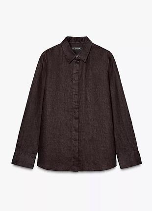 Zara сорочка 100% льон
